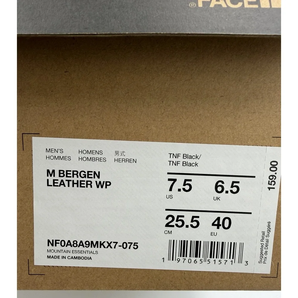 The North Face Bergen Leather Waterproof Boot Mens Shoes Size 7.5